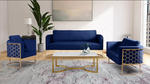 Casa Blue Velvet Sofa