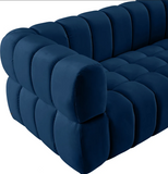 Gwen Blue Velvet Sofa