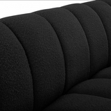 Elijah Black Boucle Fabric Sofa