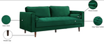 Emily Green Velvet Sofa