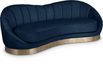 Shelly Blue Velvet Sofa