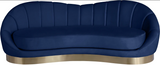 Shelly Blue Velvet Sofa