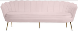 Gardenia Pink Velvet Sofa