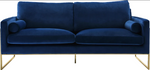 Mila Blue Velvet Sofa