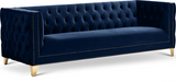 Michelle Blue Velvet Sofa