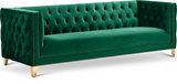 Michelle Green Velvet Sofa