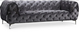 Mercer Grey Velvet Sofa