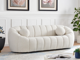 Elijah Cream Boucle Fabric Sofa