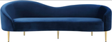 Ritz Blue Velvet Sofa