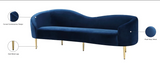 Ritz Blue Velvet Sofa