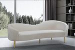 Ritz Cream Velvet Sofa