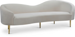 Ritz Cream Velvet Sofa