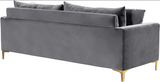 Naomi Grey Velvet Sofa