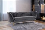 Margo Grey Velvet Sofa