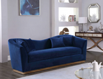 Arabella Blue Velvet Sofa