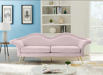 Lips Pink Velvet Sofa