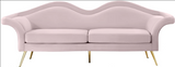 Lips Pink Velvet Sofa