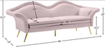 Lips Pink Velvet Sofa