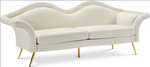 Lips Cream Velvet Sofa