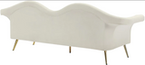 Lips Cream Velvet Sofa