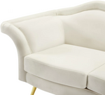 Lips Cream Velvet Sofa