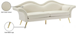 Lips Cream Velvet Sofa