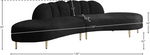 Divine Black Velvet 2Pc Sectional