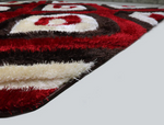 3D Shaggy BROWN-RED Area Rug 3D151