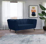 Beaumont Blue Velvet Loveseat