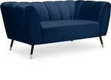 Beaumont Blue Velvet Loveseat