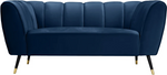 Beaumont Blue Velvet Loveseat