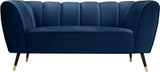 Beaumont Blue Velvet Loveseat
