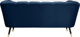 Beaumont Blue Velvet Loveseat