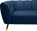 Beaumont Blue Velvet Loveseat