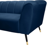 Beaumont Blue Velvet Loveseat