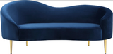 Ritz Blue Velvet Loveseat