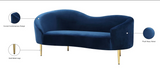 Ritz Blue Velvet Loveseat