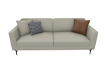 Dante Light Gray 3-Seater Sofa