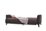 Alto Dark Brown 3-Seater Sofa Bed with Storage