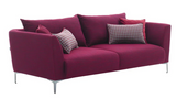 Gravity Exen Burgundy 3-Seater Sofa