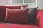 Gravity Plus Exen Burgundy 2-Seater Sofa with Walnut Legs