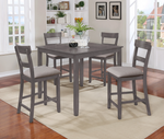 Henderson Gray 5-Piece Counter Height Set