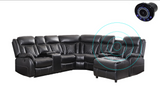 Champion Black Reclining Sectional
