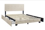 HH990 Platform Beige Queen Size Bed