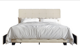 HH990 Platform Beige Queen Size Bed