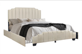 HH975 Platform Beige Queen Size Bed