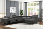 MILANO GRAY 6PC Power Reclining Sectional