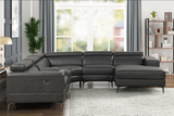 MILANO GRAY 6PC Power Reclining Sectional
