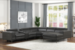 MILANO GRAY 6PC Power Reclining Sectional