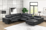 MILANO BLACK 6PC Power Reclining Sectional